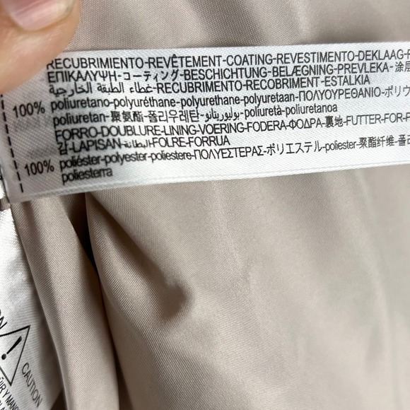 Zara‎ Puffer Jacket XS Beige Faux Leather Quilted Hooded BLOGGER FAV Cropped NEW - Picture 12 of 12